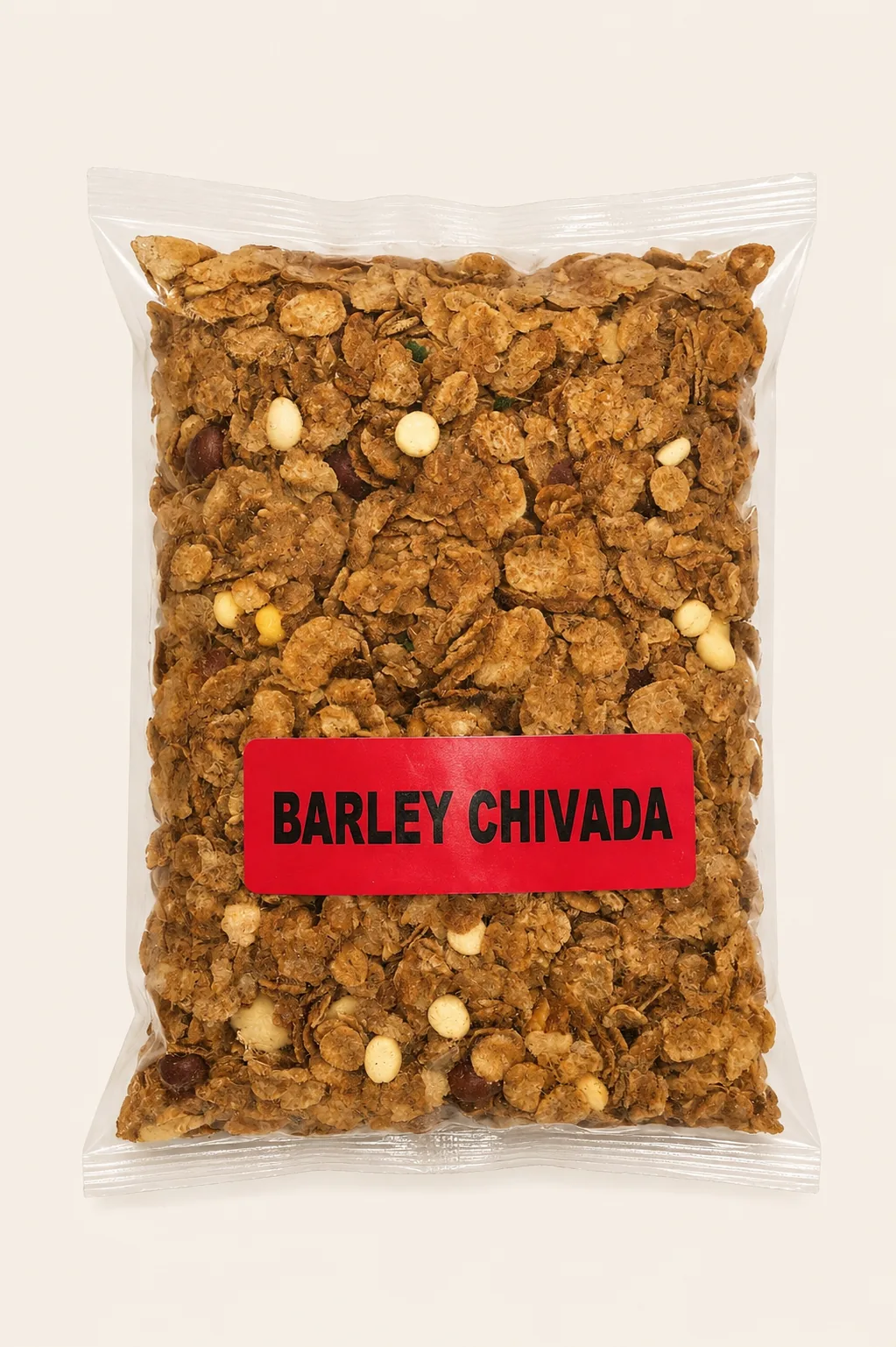 Rajwadi Swaad barley chivada pack on a warm cream background.